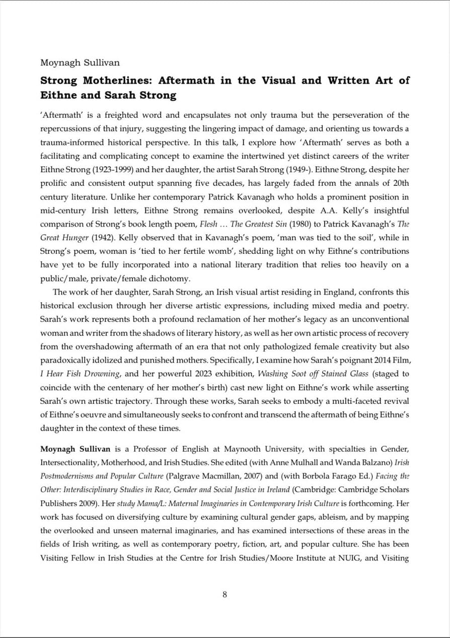 Moynagh Sullivan - Strong Motherlines: Aftermath in the Visual and Written Art of Eithne and Sarah Strong
