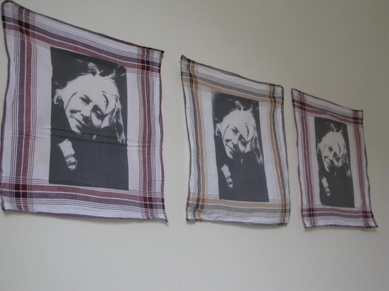 Three handkerchiefs from Caoin exhibition, 2011